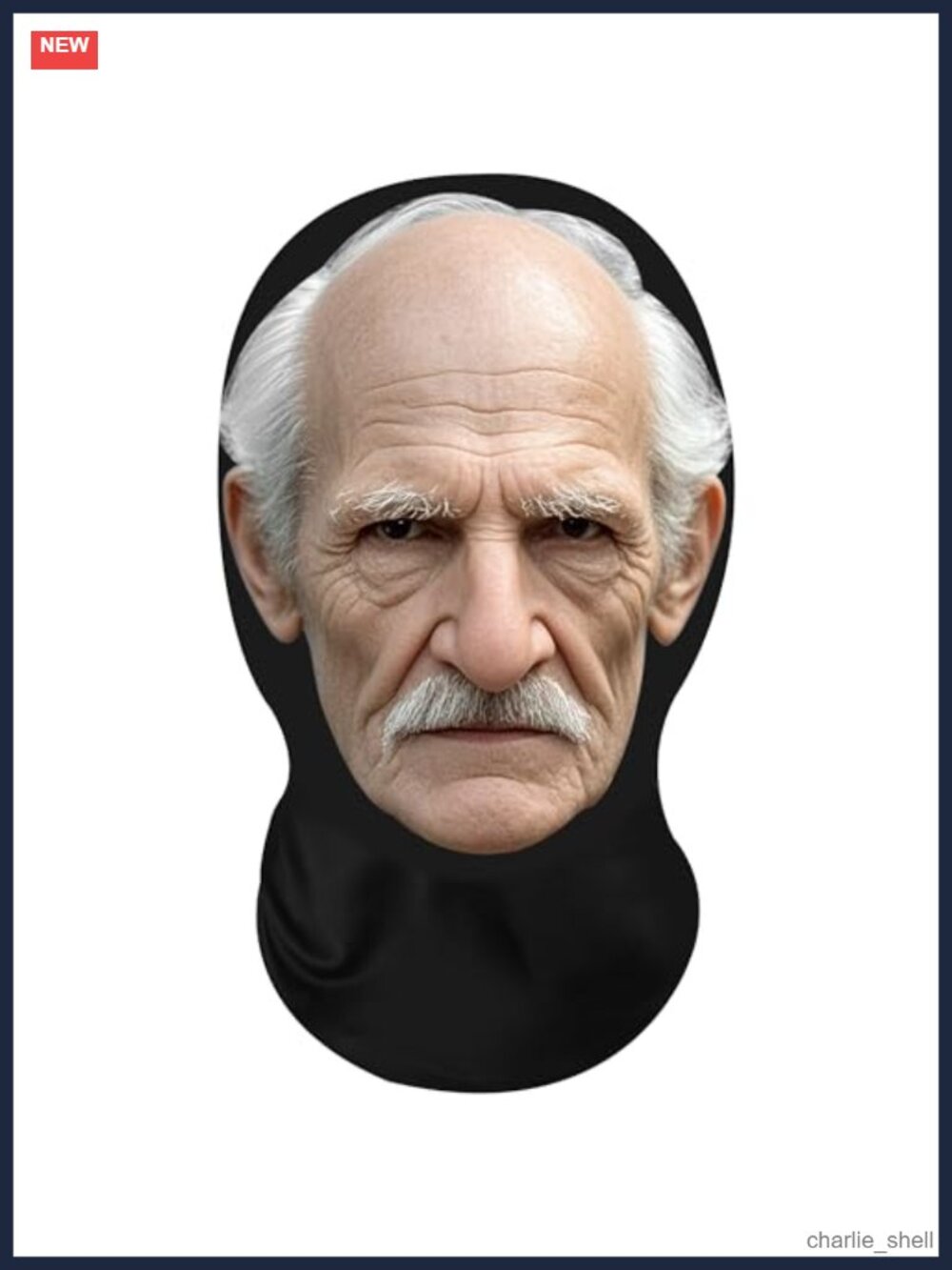 Spandex Old Man Head Print Veil Headscarf Costume Party Dress Up